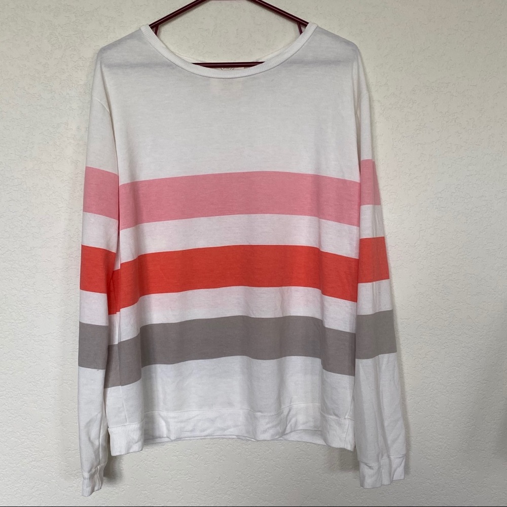 Striped long sleeve top